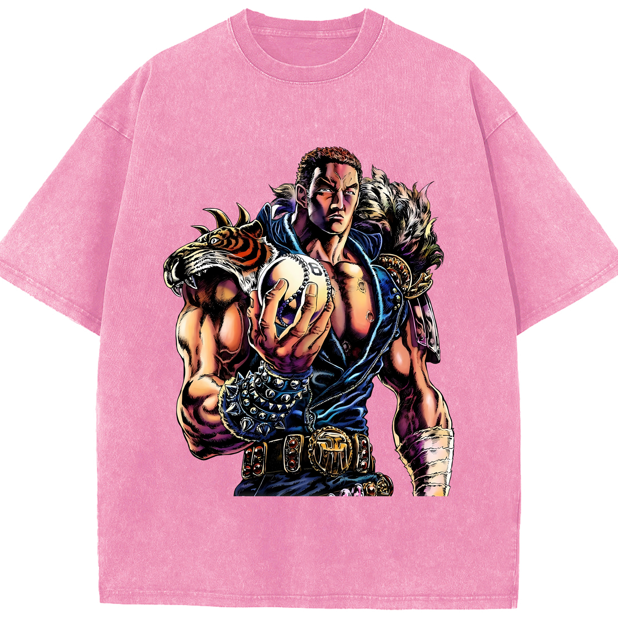 （画像用） 北斗の拳 Fist of the North Star 綿100% ヴィンテージ風 半袖Tシャツ（フロントプリント）